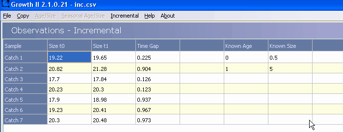 incremental data grid